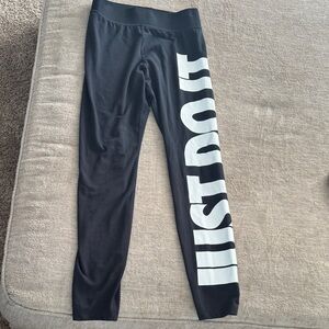 Nike women’s Black and White Leggings